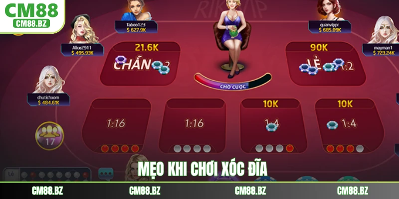 Mẹo khi chơi xóc đĩa