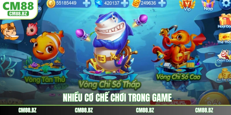 Nhiều cơ chế chơi trong game